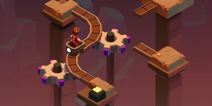 Prince Aarik riding in a mine cart between platforms