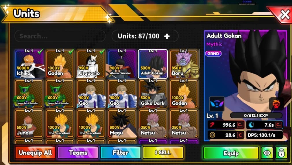 adult gokan unit