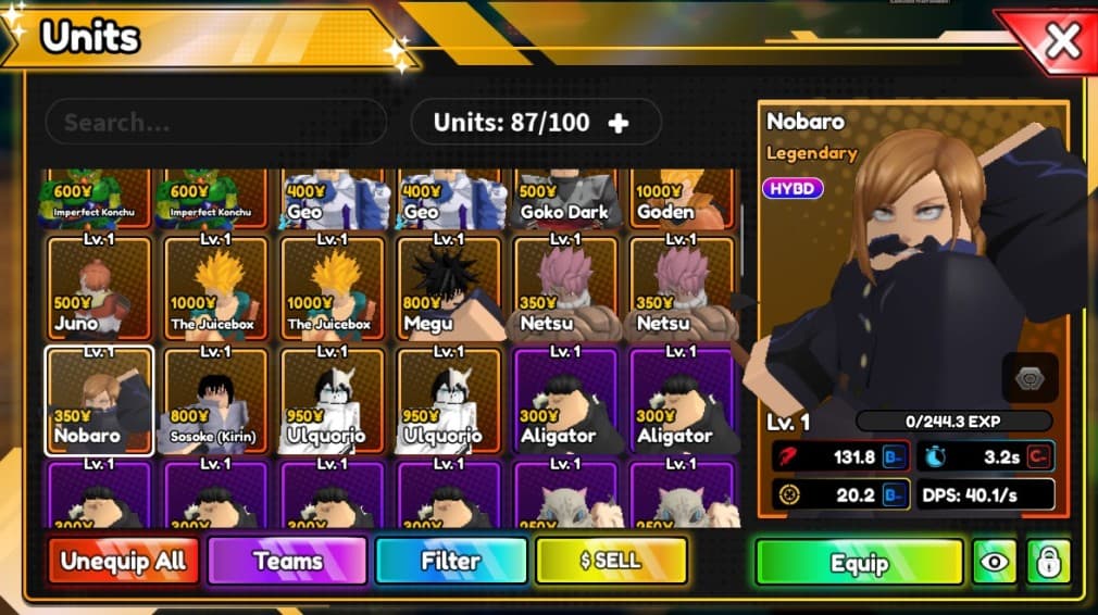 nobaro character