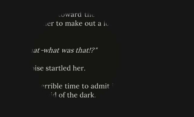a group of text in the dark